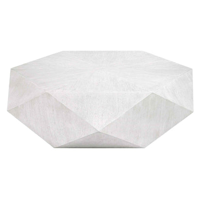 TAMBORA COFFEE TABLE: WHITE CERUSE