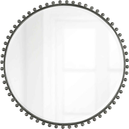 TAZA ROUND MIRROR: ANTIQUE BLACK