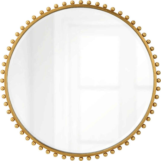 TAZA ROUND MIRROR: GOLD