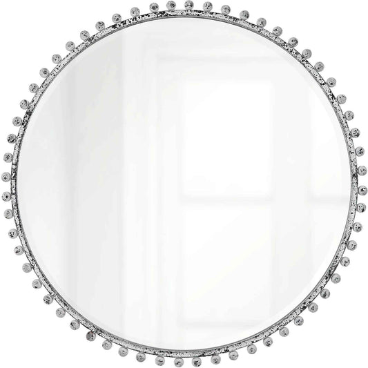 TAZA ROUND MIRROR: VINTAGE WHITE