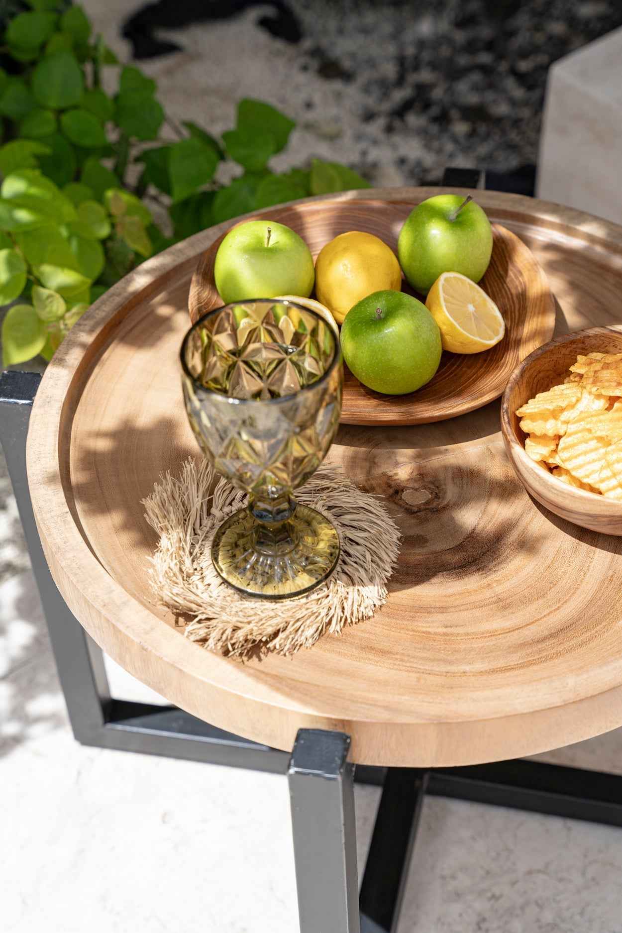 TEAK DINING PLATES | SET OF 6