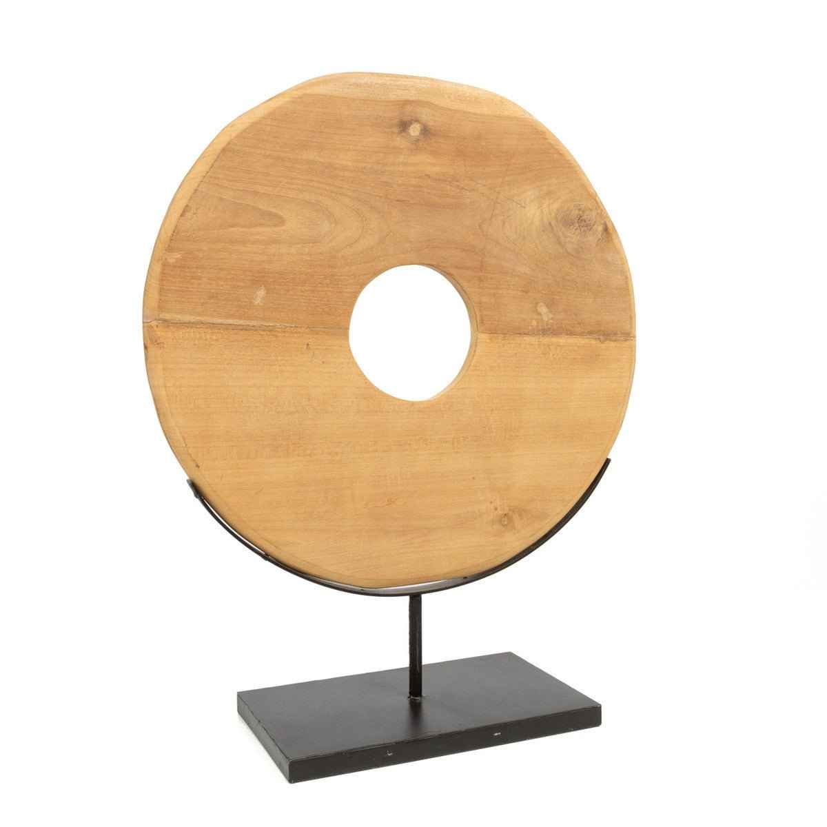 TEAK DISK ON STAND / NATURAL