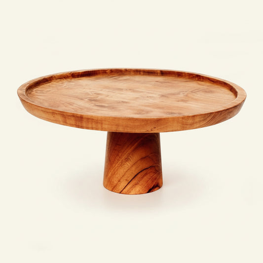 TEAK ROOT CAKE DISH / 3 SIZES
