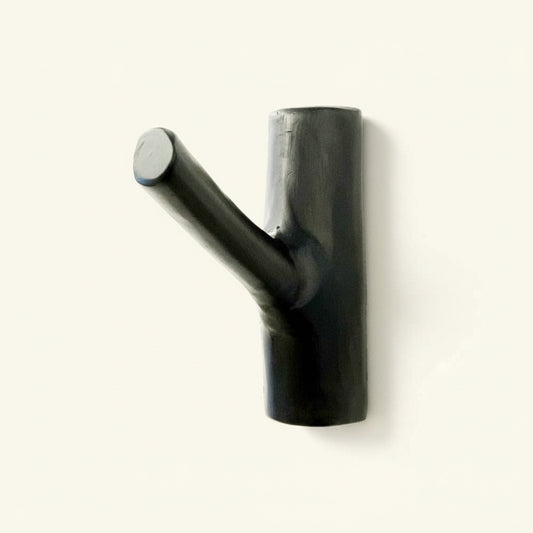 TEAK WALL HOOK | BLACK
