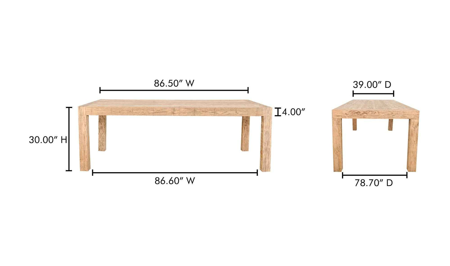 TERRAIN AGED OAK DINING TABLE