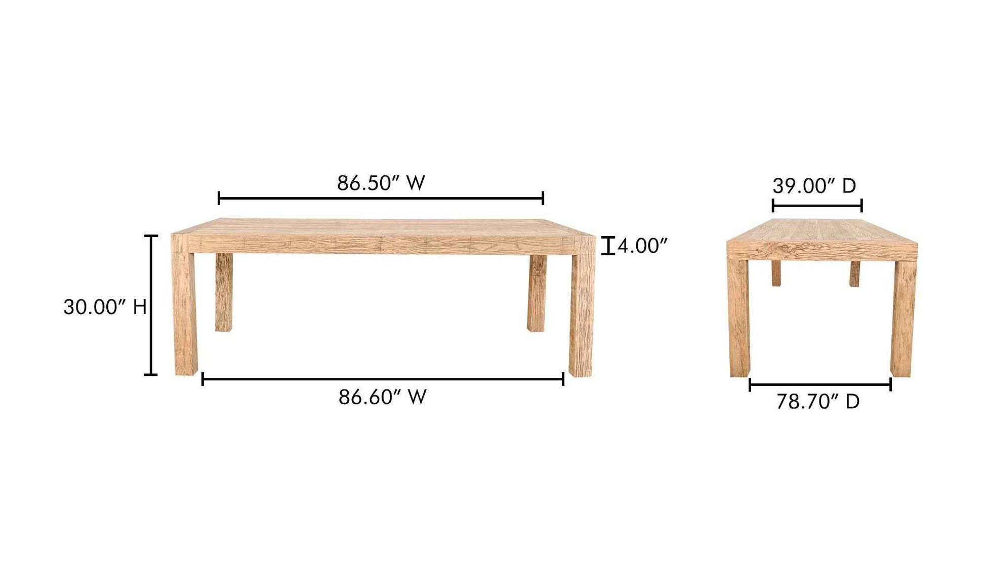 TERRAIN AGED OAK DINING TABLE