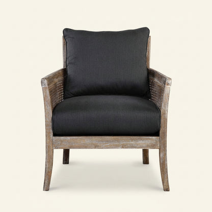 THE GROVE CANE CHAIR: CHARCOAL