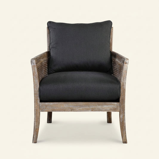 THE GROVE CANE CHAIR: CHARCOAL