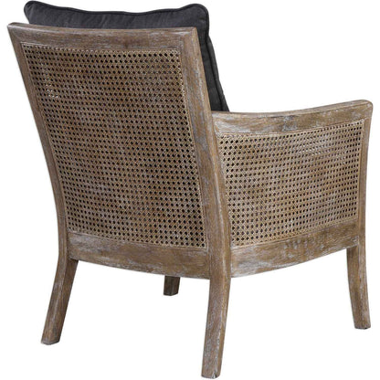 THE GROVE CANE CHAIR: CHARCOAL