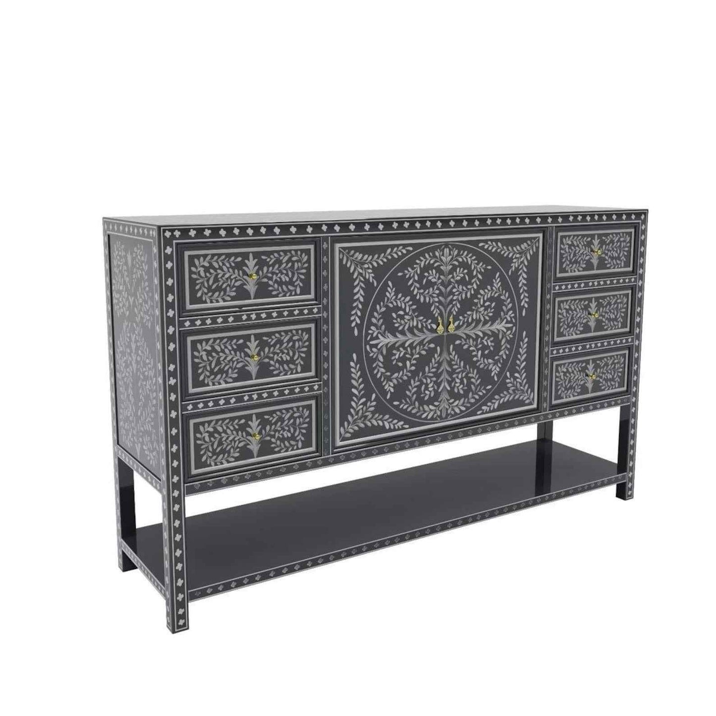 Hand Painted Sideboard Cabinet: Handmade Furniture, Living room