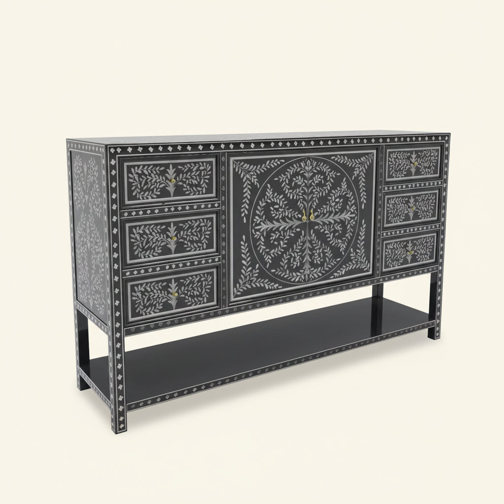 Hand Painted Sideboard Cabinet: Handmade Furniture, Living room
