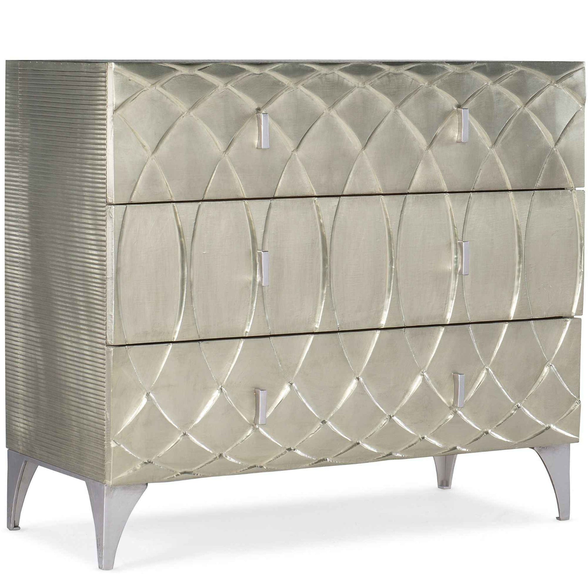 TILLY GERMAN SILVER BEDSIDE CHEST