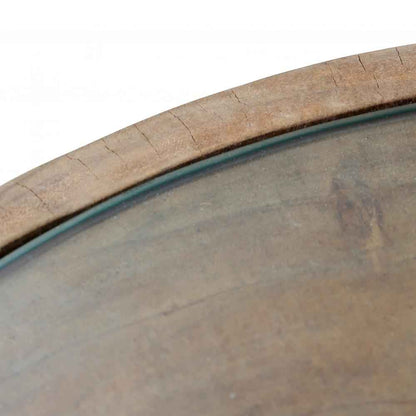 TIMBER SIDE TABLE | NATURAL | GLASS TOP