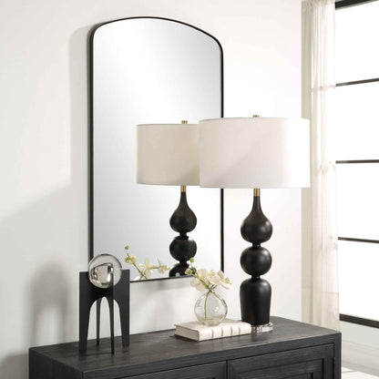TORDERA BLACK ARCH VANITY MIRROR