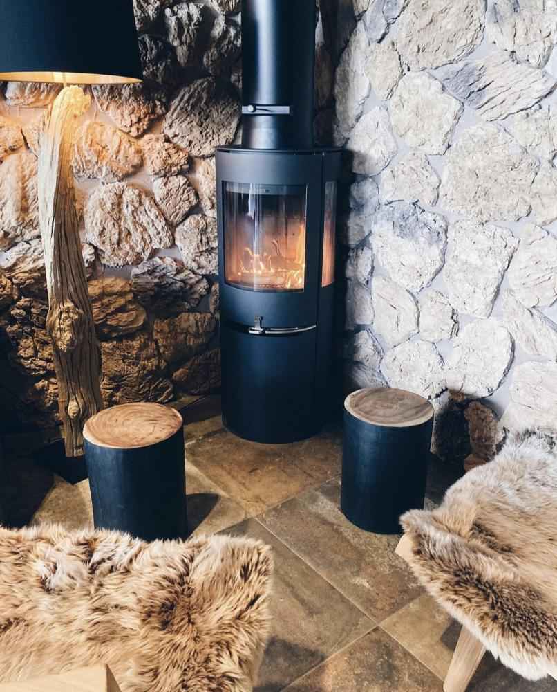 TRIBE SIDE TABLE + STOOL | BLACK + NATURAL