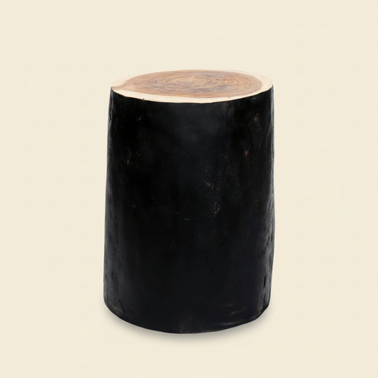TRIBE SIDE TABLE + STOOL | BLACK + NATURAL