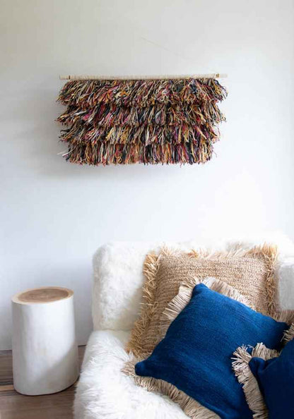 TRIBE SIDE TABLE + STOOL | WHITE + NATURAL