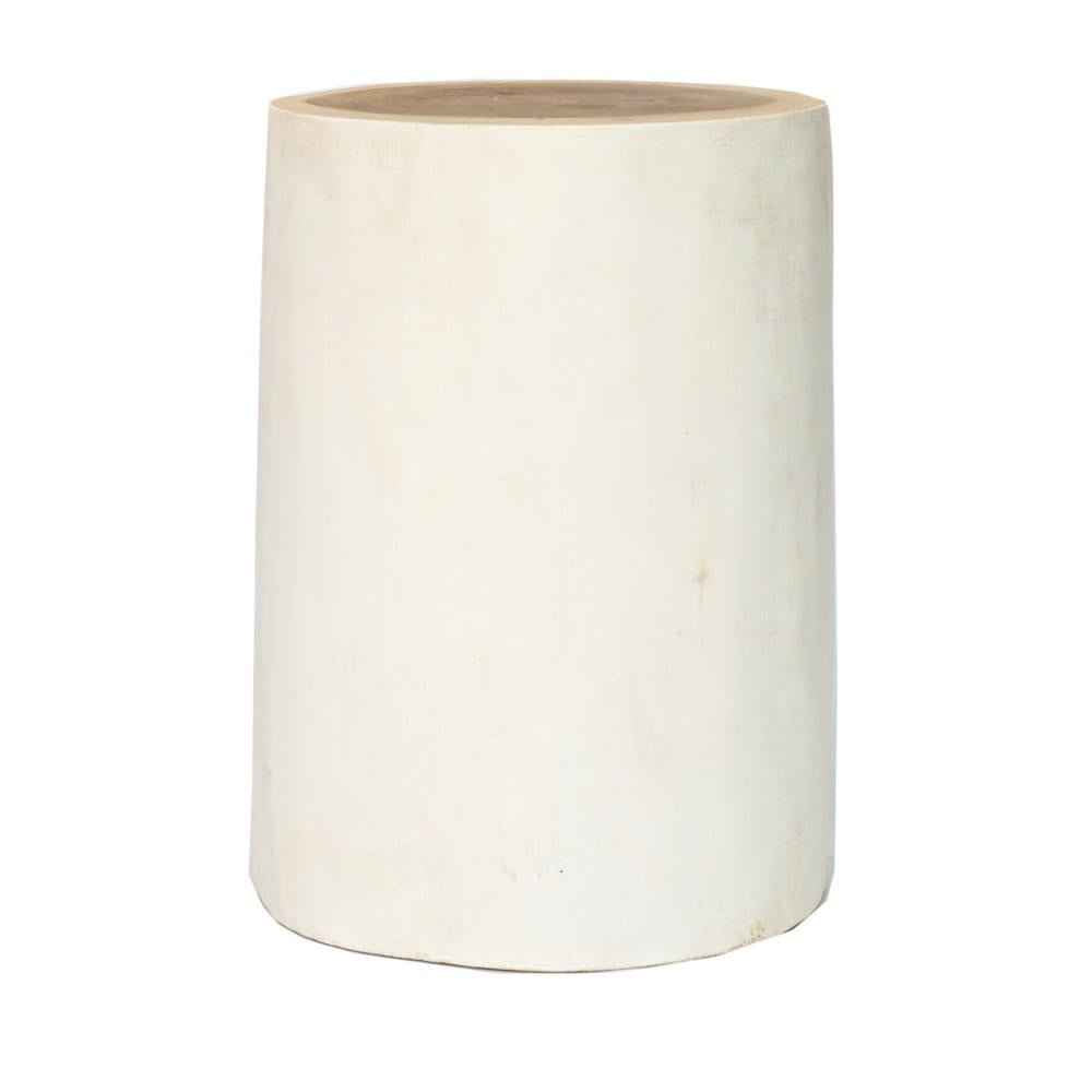 TRIBE SIDE TABLE + STOOL | WHITE + NATURAL