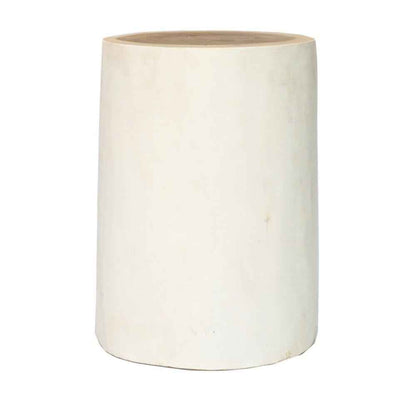 TRIBE SIDE TABLE + STOOL | WHITE + NATURAL