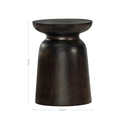 AKONI SIDE TABLE | SMALL | TRUFFLE