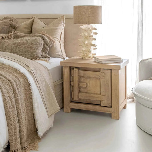 BULU (BED)SIDE TABLE | LEFT HAND DOOR | NATURAL