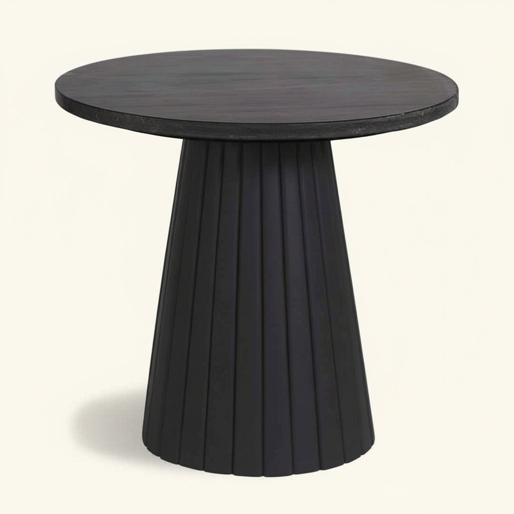 VAULT SIDE TABLE | BLACK ACACIA +MARBLE