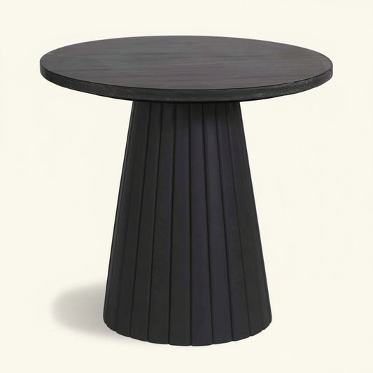 VAULT SIDE TABLE | BLACK ACACIA +MARBLE