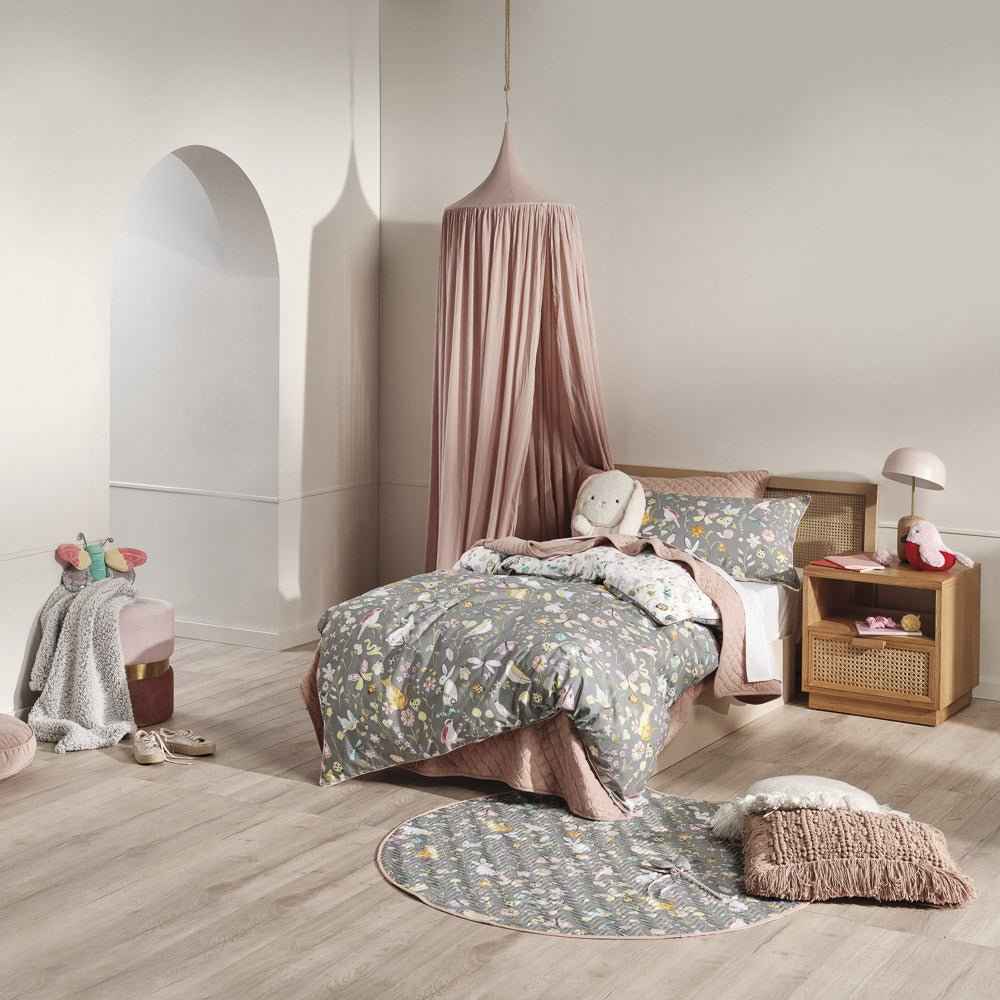 VIENNA (BED)SIDE TABLE | RATTAN + BLOND OAK