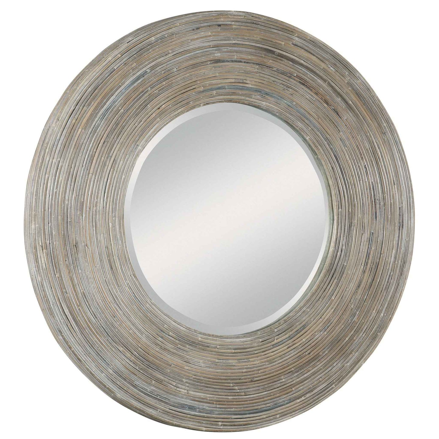 VORTEX NATURAL RATTAN ROUND MIRROR