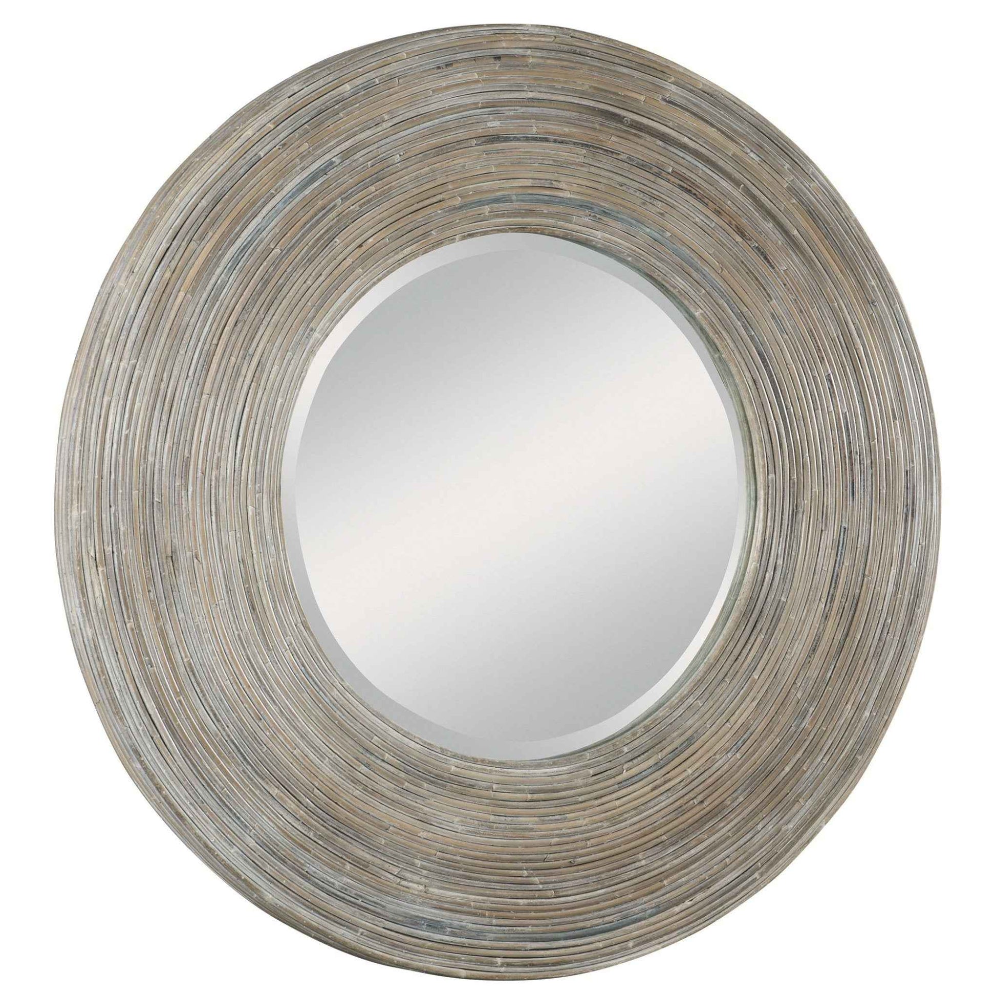 VORTEX NATURAL RATTAN ROUND MIRROR