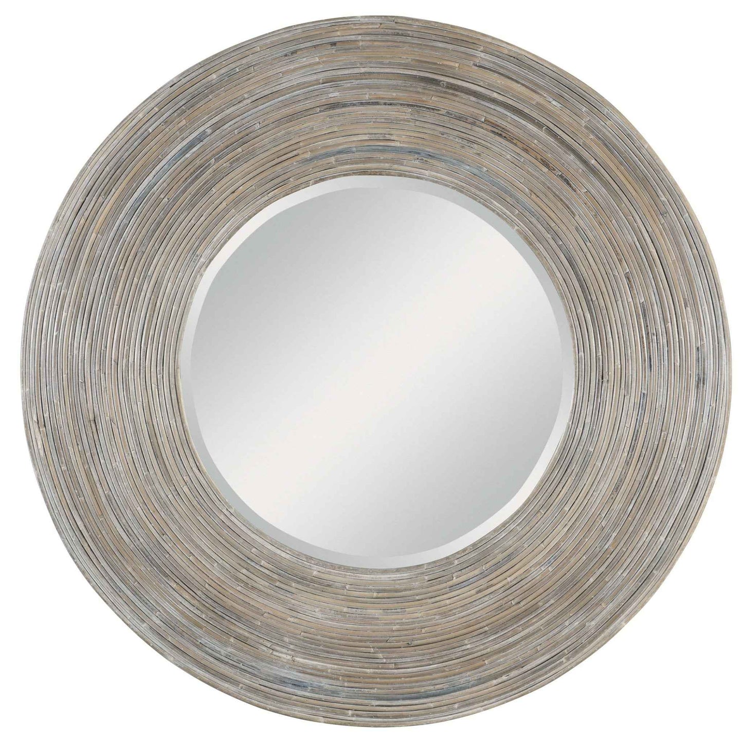 VORTEX NATURAL RATTAN ROUND MIRROR