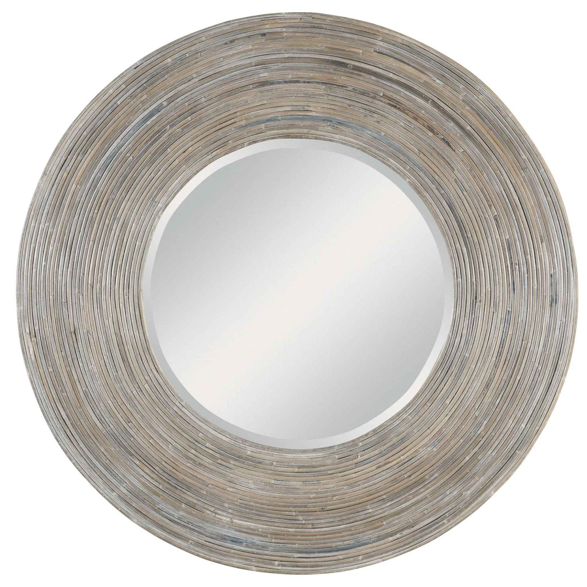 VORTEX NATURAL RATTAN ROUND MIRROR