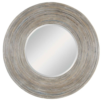 VORTEX NATURAL RATTAN ROUND MIRROR