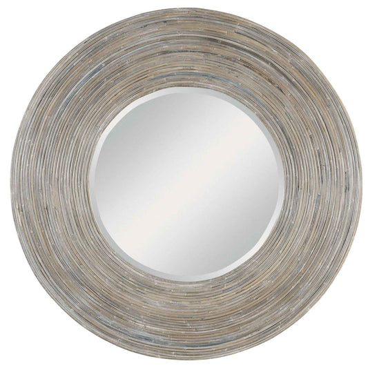 VORTEX NATURAL RATTAN ROUND MIRROR