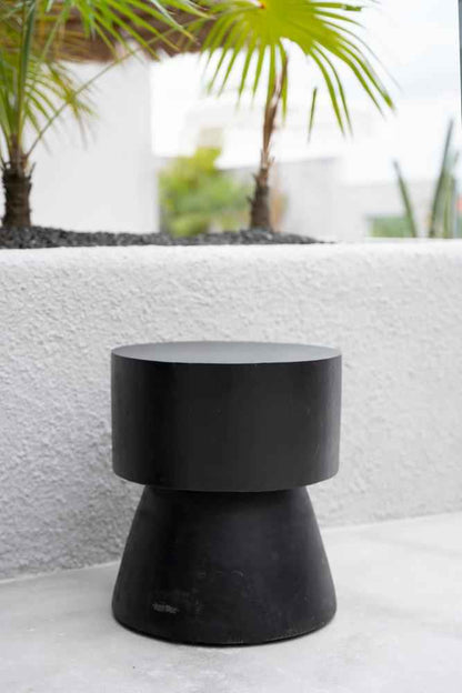 WARMI SIDE TABLE + STOOL | BLACK