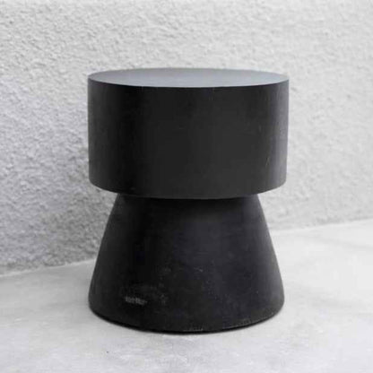 WARMI SIDE TABLE + STOOL | BLACK
