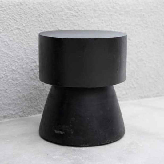 WARMI SIDE TABLE + STOOL | BLACK