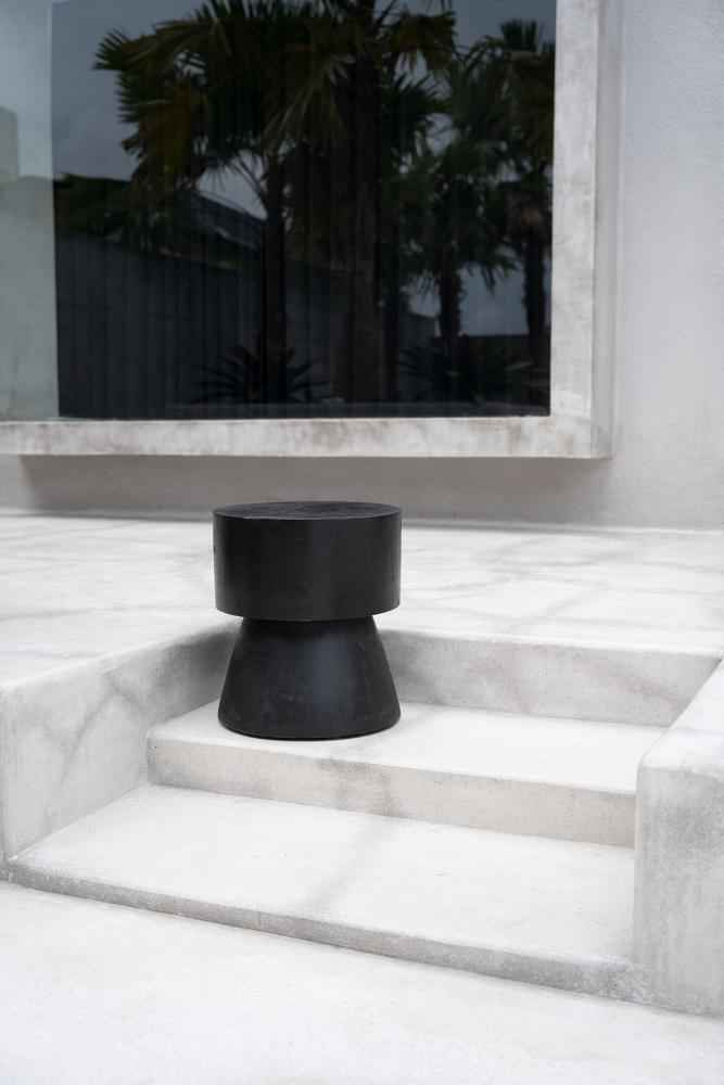 WARMI SIDE TABLE + STOOL | BLACK