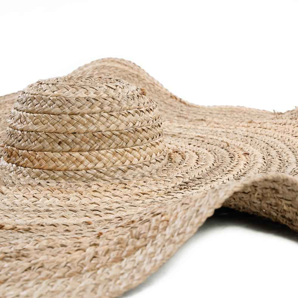 WATER HYACINTH OVERSIZED LOLITA HAT | NATURAL