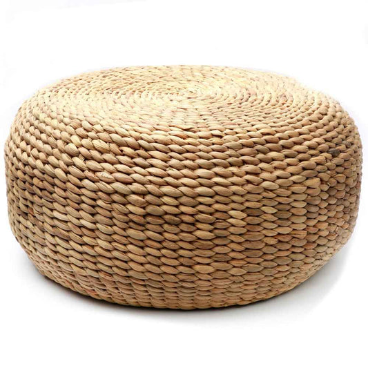 WATER HYACINTH POUF + COFFEE TABLE | NATURAL