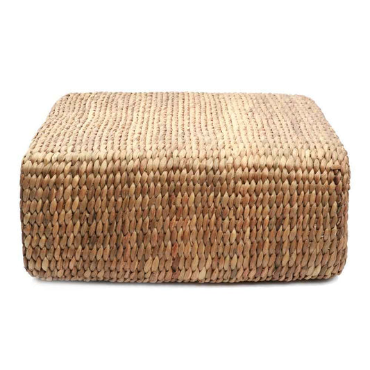 WATER HYACINTH SQUARE POUF + COFFEE TABLE | NATURAL