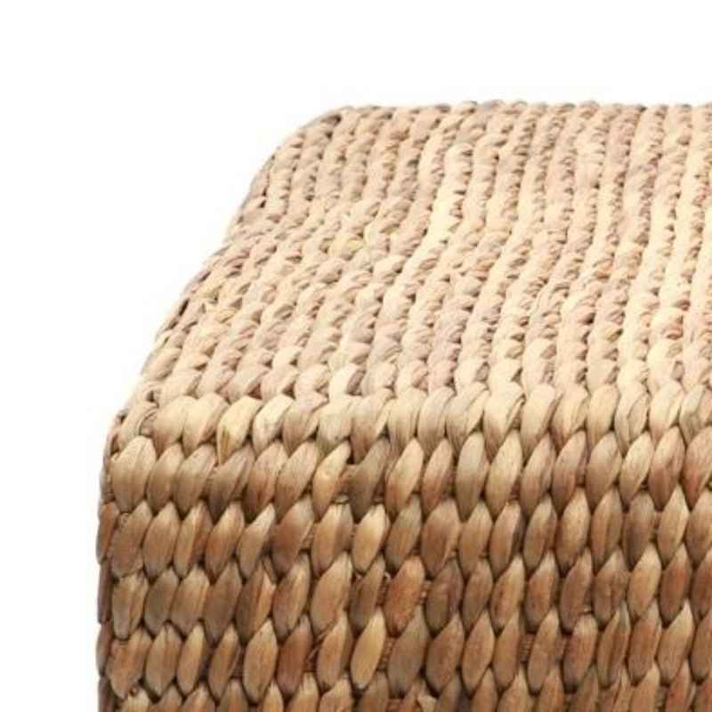 WATER HYACINTH SQUARE POUF + COFFEE TABLE | NATURAL