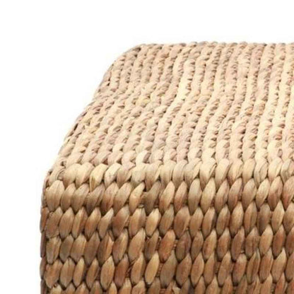 WATER HYACINTH SQUARE POUF + COFFEE TABLE | NATURAL