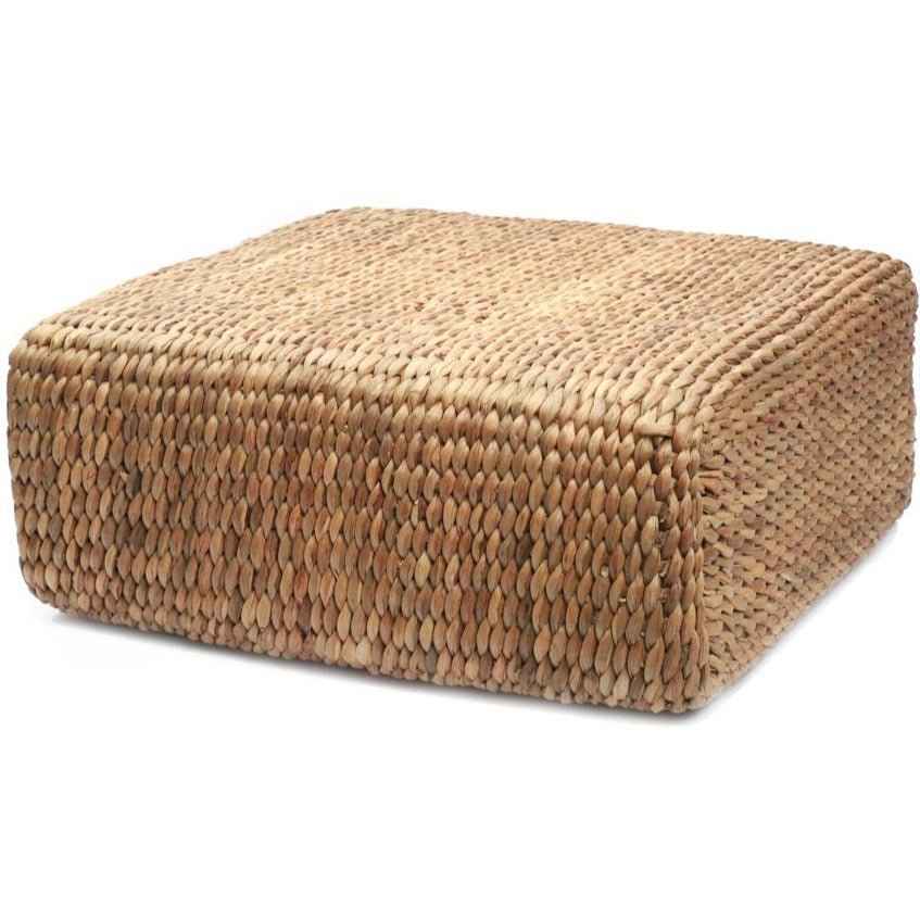 WATER HYACINTH SQUARE POUF + COFFEE TABLE | NATURAL