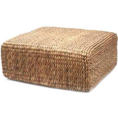 WATER HYACINTH SQUARE POUF + COFFEE TABLE | NATURAL