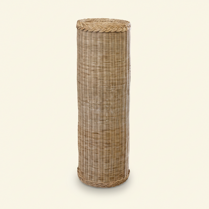 Wicker Braided Column Pedestal Base