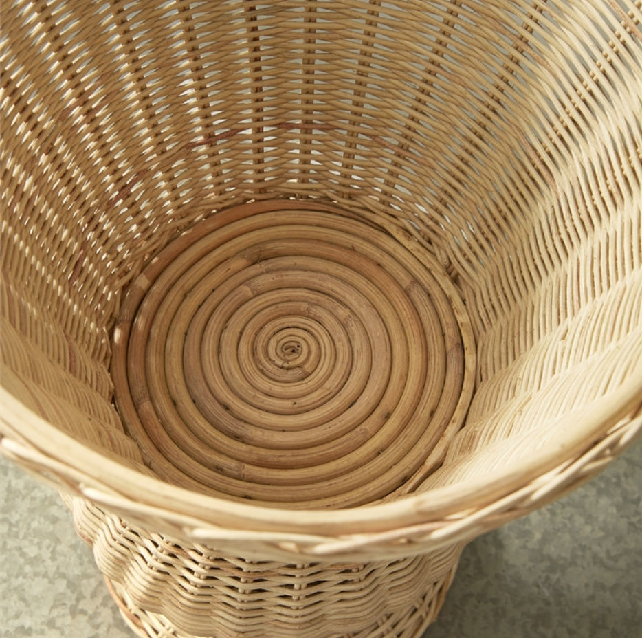 Wicker Footed Urn