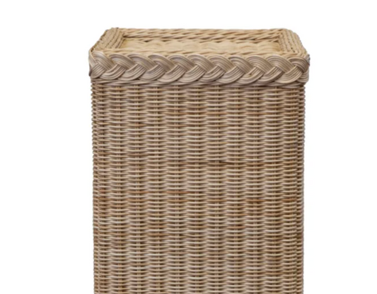 Wicker Braided Square Pedestal Base