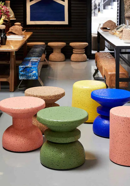 CORK STOOL +SIDE TABLE | VARIOUS COLORS