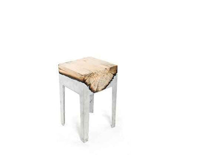 Wood Casting Side Table / Cypress or Eucalyptus